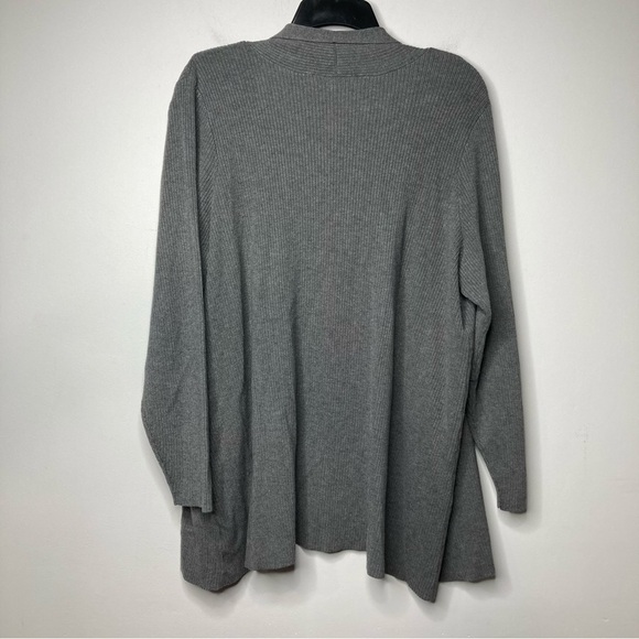 Lane Bryant gray ribbed cardigan sweater size 18/20 - Picture 5 of 5